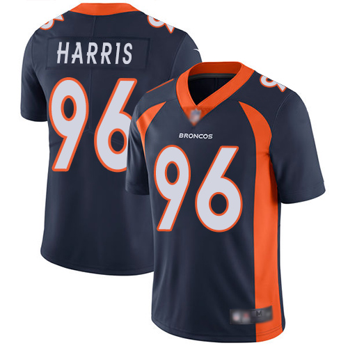 Men Denver Broncos 96 Shelby Harris Navy Blue Alternate Vapor Untouchable Limited Player Football NFL Jersey